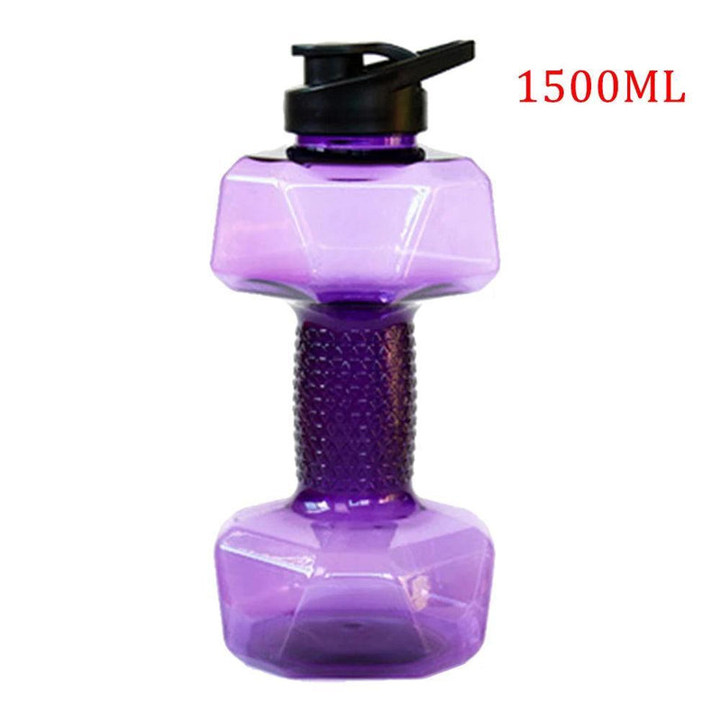 Water Dumbbell Sport Bottle Large Capacity Gym Running Fitness Bodybuilding Exercise Outdoor Bicycle Camping Cycling Bottle - Core Dynamic Fitness