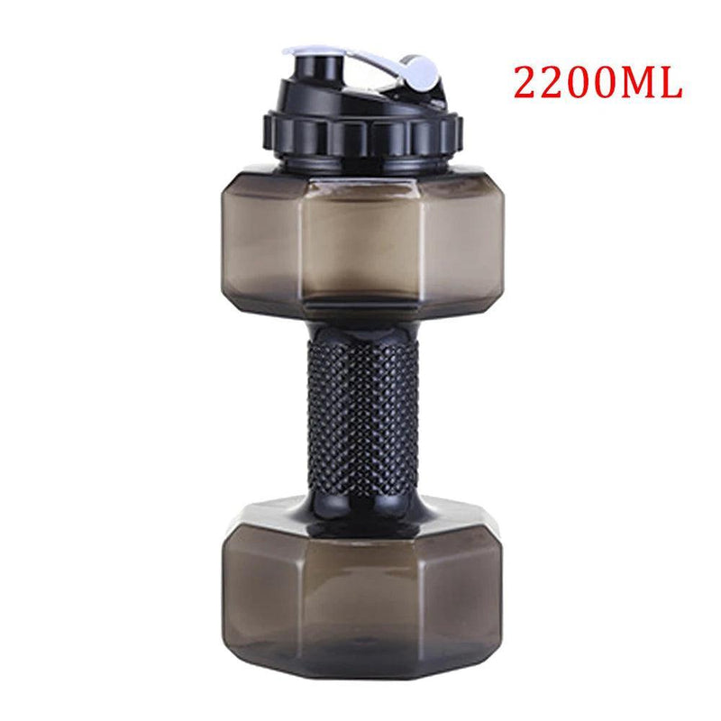 Water Dumbbell Sport Bottle Large Capacity Gym Running Fitness Bodybuilding Exercise Outdoor Bicycle Camping Cycling Bottle - Core Dynamic Fitness