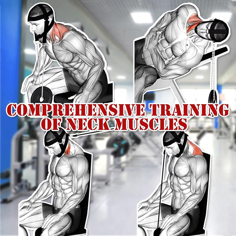 Head Neck Trainer Adjustable Neck Exerciser Head Harness Weight Lifting Belt Head Training Belt for Fitness Head Injury Recovery - Core Dynamic Fitness