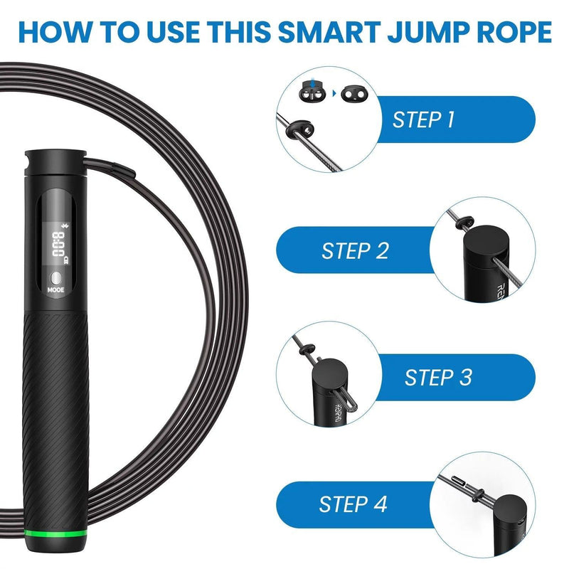 9FT Adjustable Smart Jump Rope - Core Dynamic Fitness