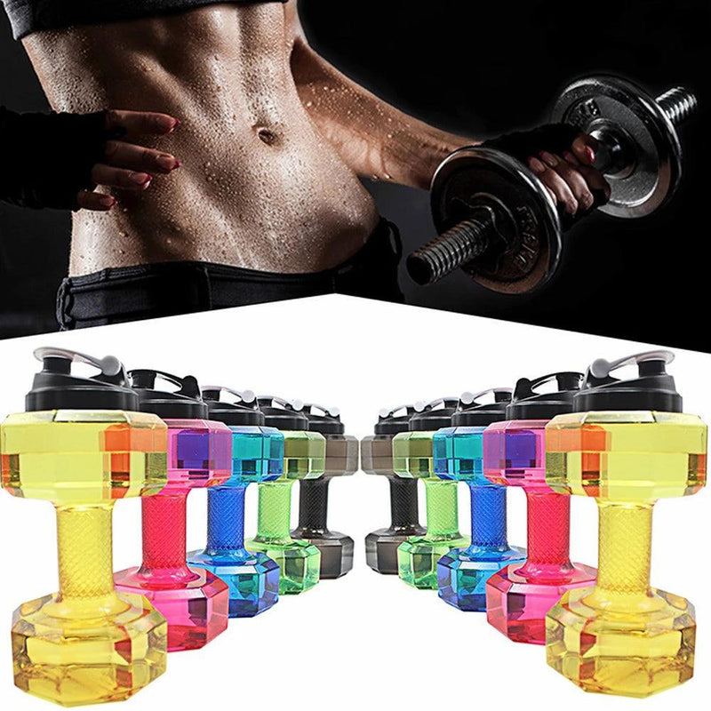 Water Dumbbell Sport Bottle Large Capacity Gym Running Fitness Bodybuilding Exercise Outdoor Bicycle Camping Cycling Bottle - Core Dynamic Fitness