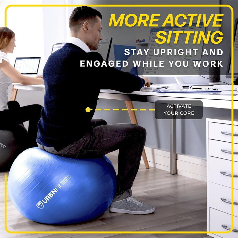 Premium Anti-Burst Swiss Exercise Ball - Core Dynamic Fitness