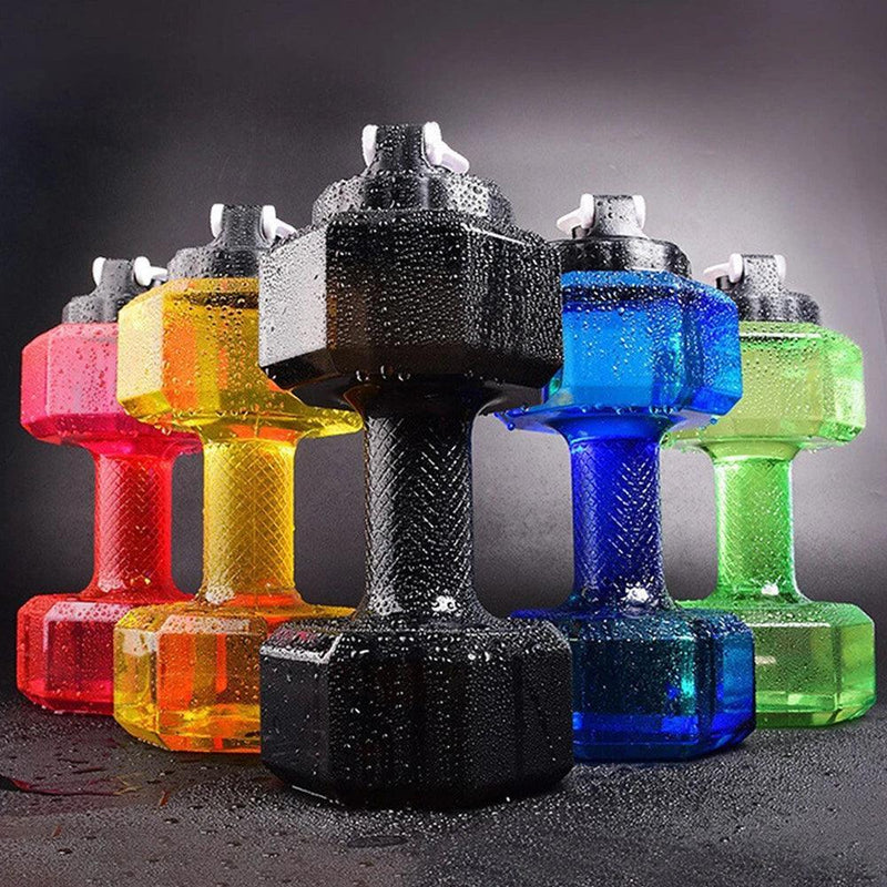 Water Dumbbell Sport Bottle Large Capacity Gym Running Fitness Bodybuilding Exercise Outdoor Bicycle Camping Cycling Bottle - Core Dynamic Fitness