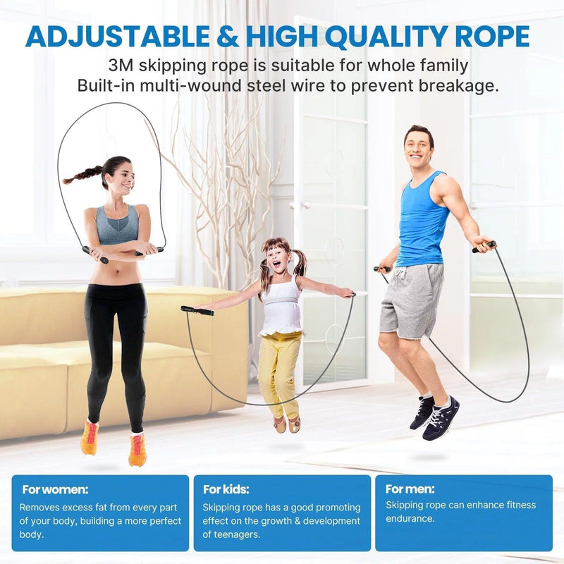 9FT Adjustable Smart Jump Rope - Core Dynamic Fitness