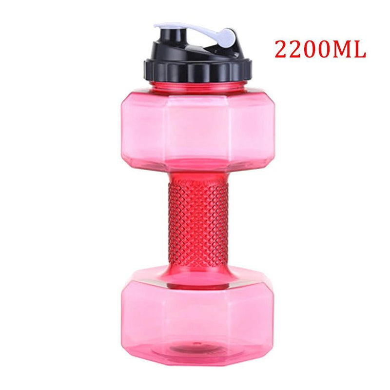 Water Dumbbell Sport Bottle Large Capacity Gym Running Fitness Bodybuilding Exercise Outdoor Bicycle Camping Cycling Bottle - Core Dynamic Fitness