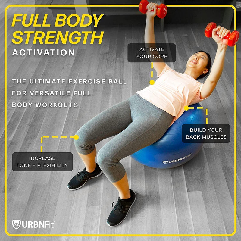 Premium Anti-Burst Swiss Exercise Ball - Core Dynamic Fitness