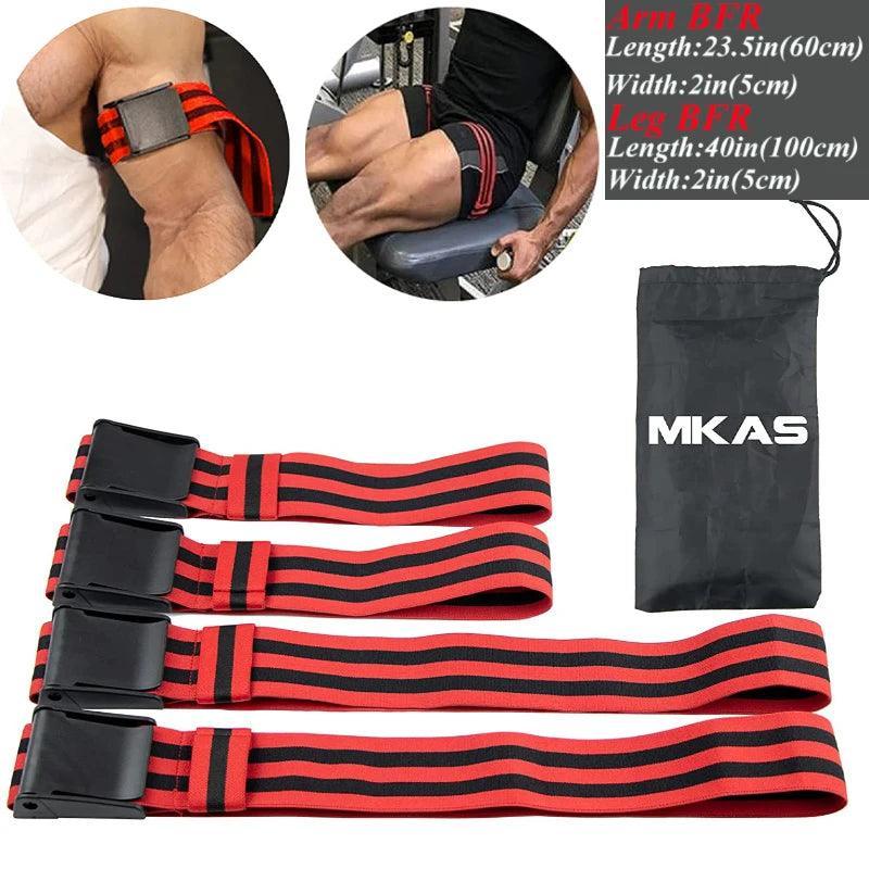 Fitness Gym Equipment Training BFR Occlusion Bands Bodybuilding Weightlifting Arm Leg Muscle Growth Blood Flow Restriction Bands - Core Dynamic Fitness