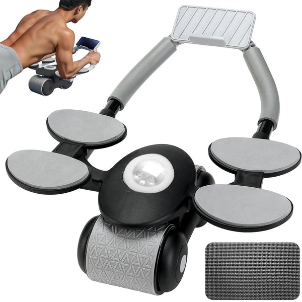 Ab Roller Wheel with Knee Mat & Timer - Core Dynamic Fitness