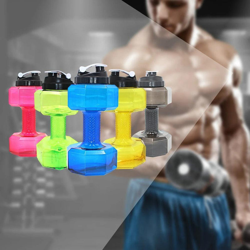 Water Dumbbell Sport Bottle Large Capacity Gym Running Fitness Bodybuilding Exercise Outdoor Bicycle Camping Cycling Bottle - Core Dynamic Fitness