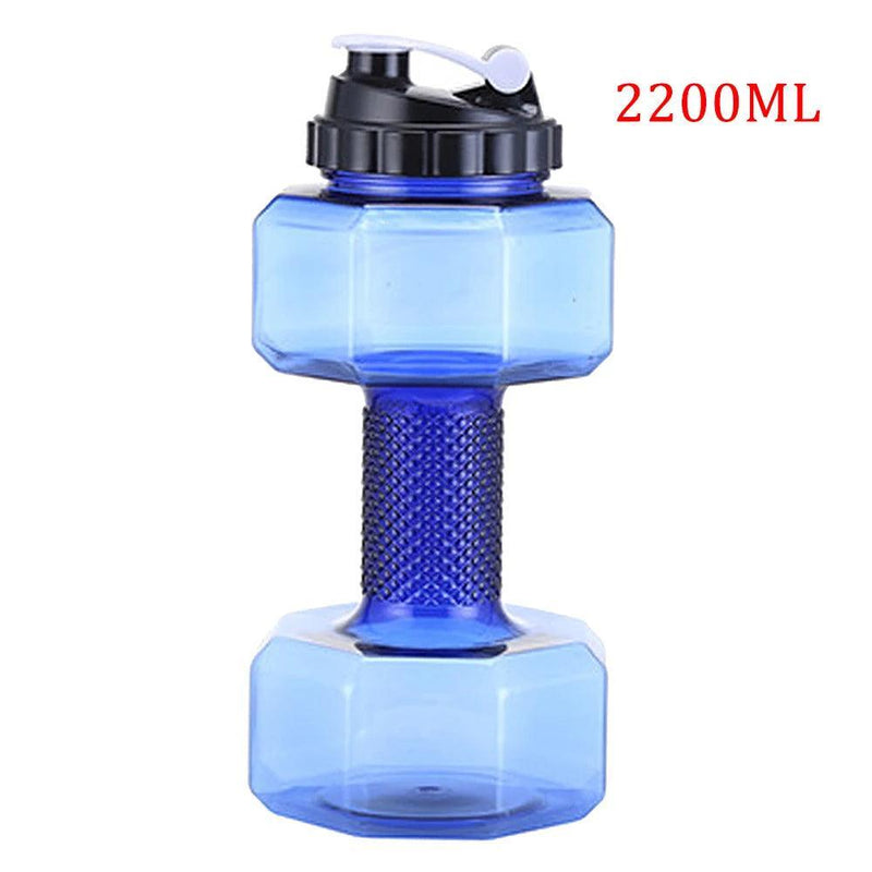 Water Dumbbell Sport Bottle Large Capacity Gym Running Fitness Bodybuilding Exercise Outdoor Bicycle Camping Cycling Bottle - Core Dynamic Fitness